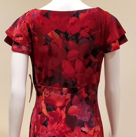 NWT LAUREN RALPH LAUREN Flutter Sleeve Dress- Floral Pattern - Picture 5 of 6